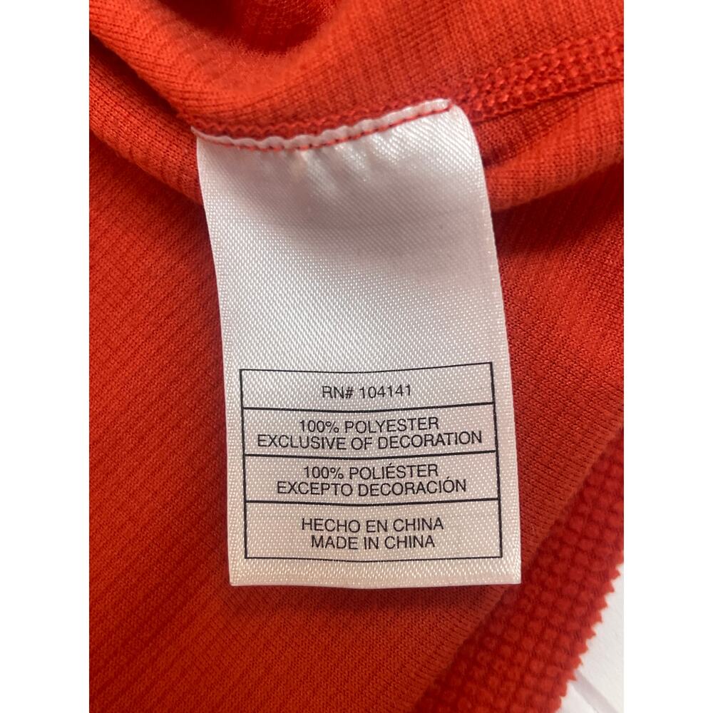 Nike ACG‎ Textured Quarter Zip Fleece Pullover Orange Sweatshirt Size Mens XL - Picture 5 of 8